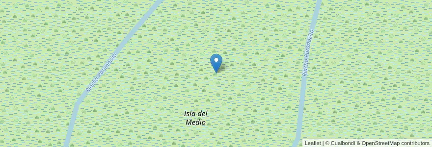 Mapa de ubicacion de Isla del Medio en 阿根廷, 恩特雷里奥斯省, Departamento Victoria, Distrito Secciones.