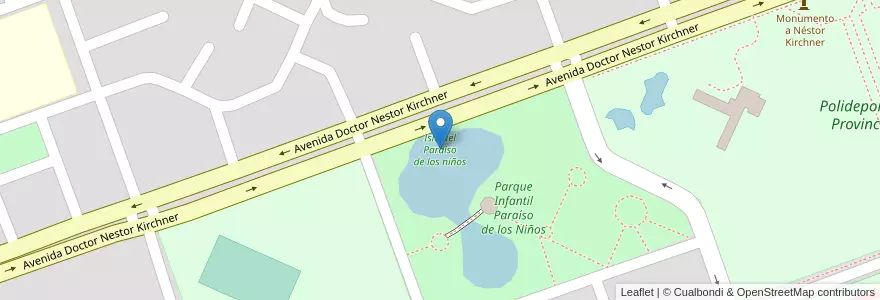 Mapa de ubicacion de Isla del Paraiso de los niños en Arjantin, Formosa, Departamento Formosa, Municipio De Formosa, Formosa.