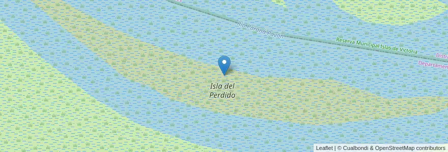 Mapa de ubicacion de Isla del Perdido en Argentinien, Provinz Entre Ríos, Departamento Gualeguay, Distrito Islas.