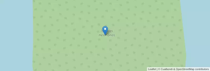 Mapa de ubicacion de Isla dos Hermanas en アルゼンチン, エントレ・リオス州, Departamento Uruguay, Distrito Tala.