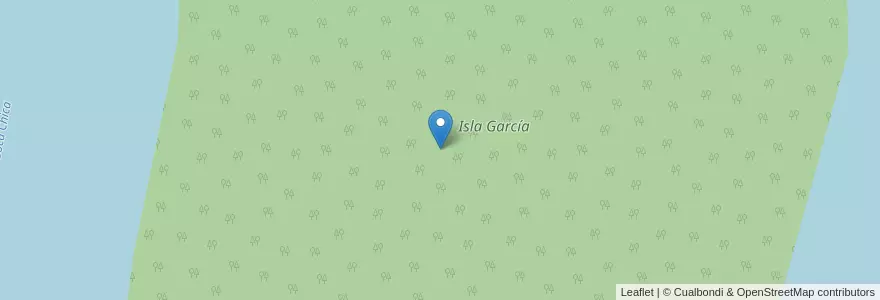 Mapa de ubicacion de Isla García en Argentinië, Entre Ríos, Departamento Uruguay, Distrito Potrero.