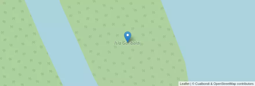 Mapa de ubicacion de Isla Garibaldi en Argentina, Wilayah Entre Ríos, Departamento Uruguay, Distrito Tala.