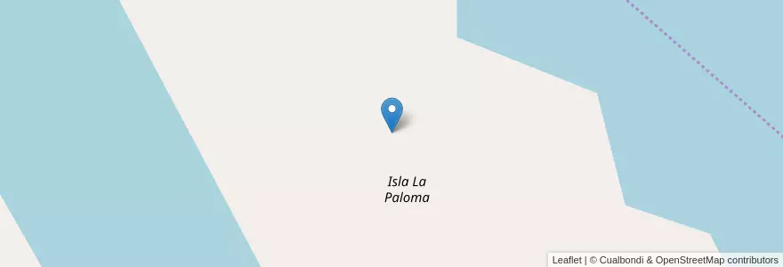 Mapa de ubicacion de Isla La Paloma en 아르헨티나, 리오네그로주, Departamento Adolfo Alsina, Viedma.