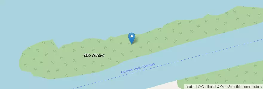 Mapa de ubicacion de Isla Nueva en Argentine, Province De Buenos Aires, Partido De Tigre, Primera Sección.
