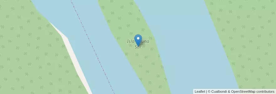 Mapa de ubicacion de Isla Osuna Sur en アルゼンチン, エントレ・リオス州, Departamento Uruguay, Distrito Tala.