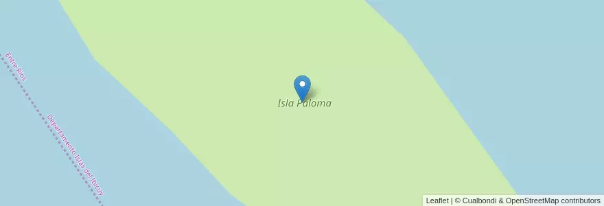 Mapa de ubicacion de Isla Paloma en Argentinië, Entre Ríos, Departamento Islas Del Ibicuy, Distrito Paranacito, Villa Paranacito.