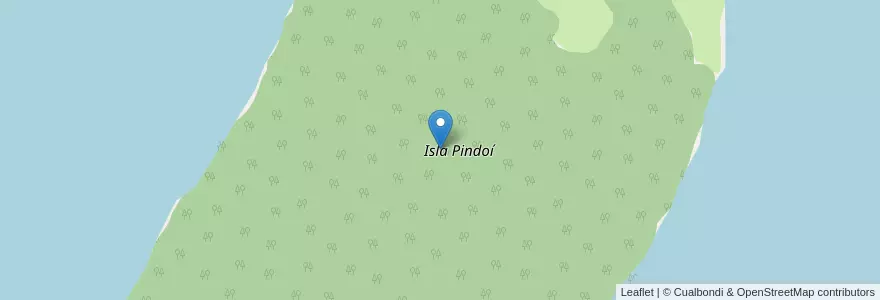 Mapa de ubicacion de Isla Pindoí en Argentinië, Misiones, Departamento San Ignacio, Municipio De Corpus Christi.
