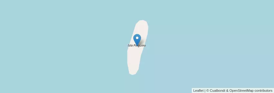 Mapa de ubicacion de Isla Pingüino en Argentina, Chubut, Departamento Atlántico.