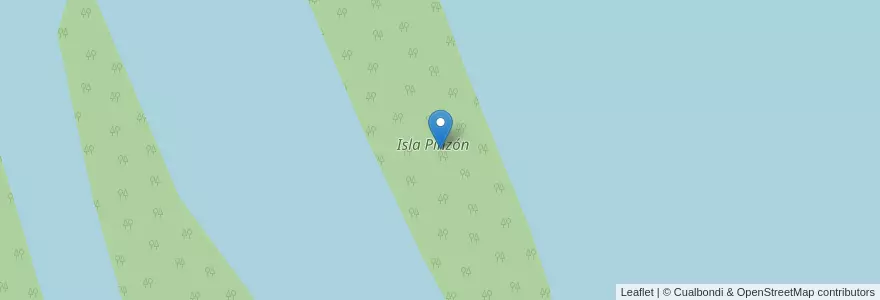 Mapa de ubicacion de Isla Pinzón en アルゼンチン, エントレ・リオス州, Departamento Uruguay, Distrito Potrero.