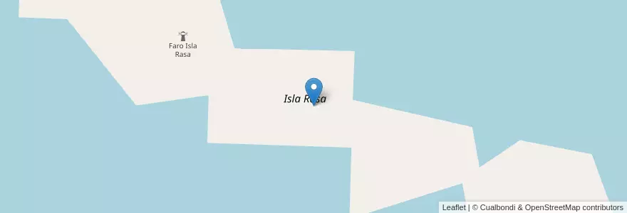 Mapa de ubicacion de Isla Rasa en 阿根廷, Chubut, Departamento Atlántico.