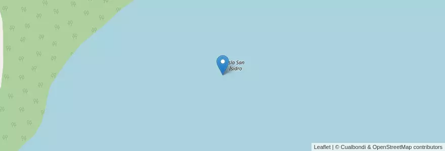 Mapa de ubicacion de Isla San Isidro en アルゼンチン, ミシオネス州, Departamento Concepción, Municipio De Santa María.