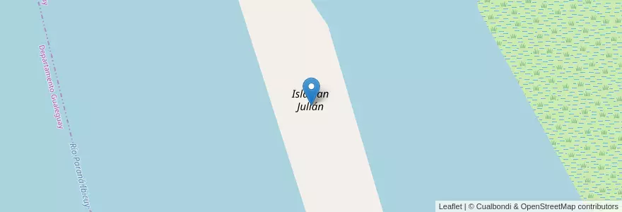 Mapa de ubicacion de Isla San Julián en آرژانتین, استان انتره ریوس, Departamento Islas Del Ibicuy.