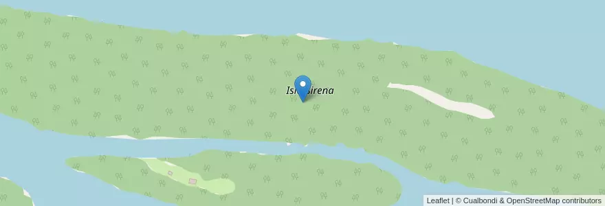 Mapa de ubicacion de Isla Sirena en アルゼンチン, コリエンテス州, Departamento San Miguel, Municipio De Loreto.