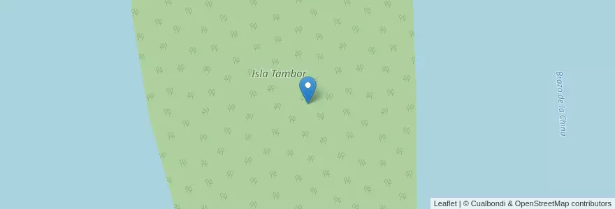 Mapa de ubicacion de Isla Tambor en Argentina, Wilayah Entre Ríos, Departamento Uruguay, Distrito Potrero.