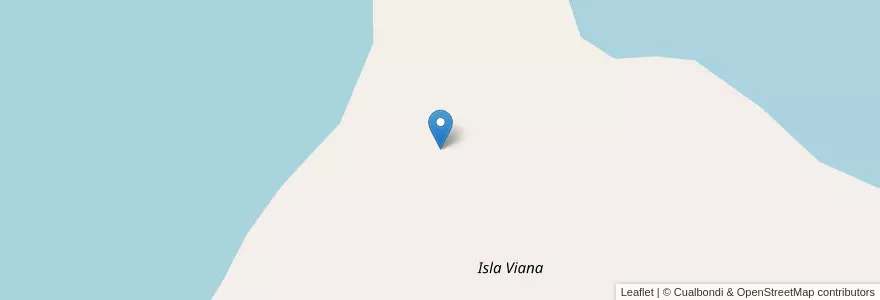 Mapa de ubicacion de Isla Viana en Arjantin, Chubut, Departamento Atlántico.