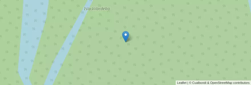 Mapa de ubicacion de Isla Vilardebó en آرژانتین, استان انتره ریوس, Departamento Uruguay, Distrito Tala.