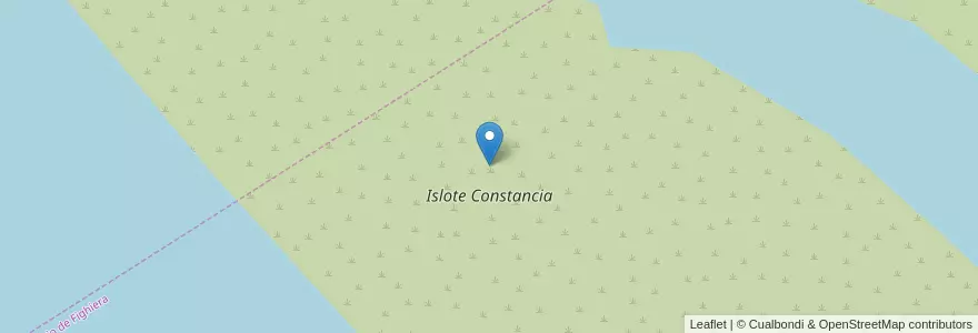 Mapa de ubicacion de Islote Constancia en Argentina, Santa Fe, Departamento Rosario, Municipio De Fighiera.