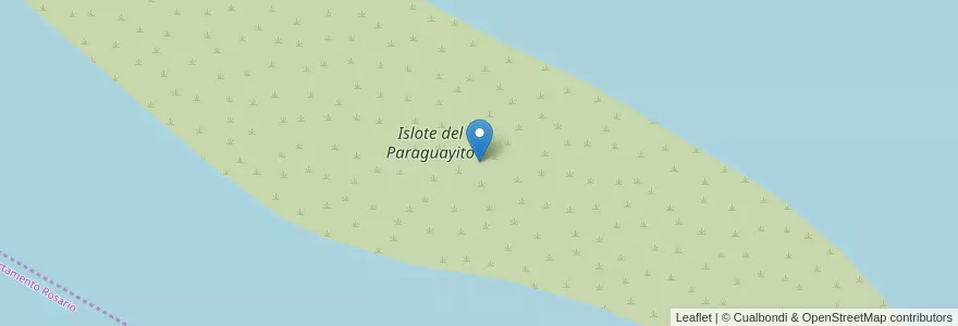 Mapa de ubicacion de Islote del Paraguayito en アルゼンチン, エントレ・リオス州, Departamento Victoria, Distrito Secciones.