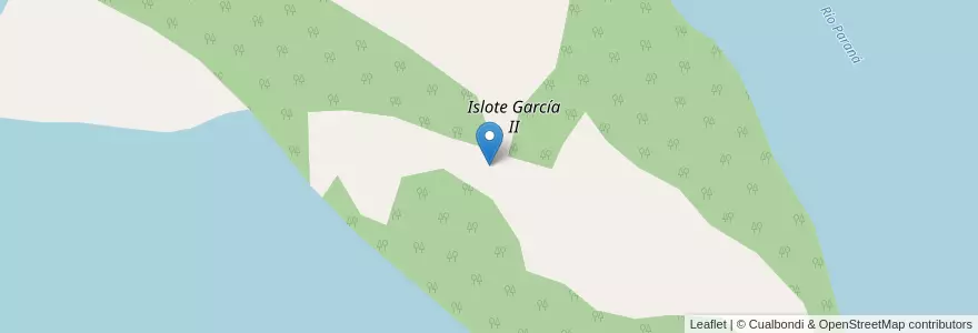 Mapa de ubicacion de Islote García II en アルゼンチン, エントレ・リオス州, Departamento Gualeguay, Distrito Islas.