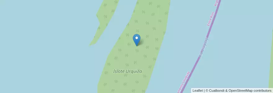 Mapa de ubicacion de Islote Urquiza en Departamento Uruguay, Distrito Molino.