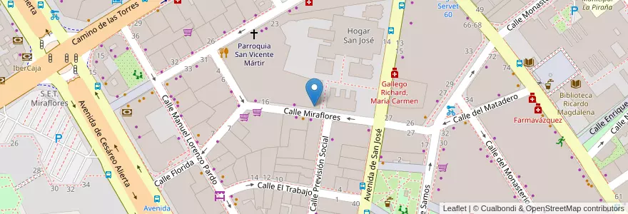 Mapa de ubicacion de Ismael San José Fitness Center en España, Aragón, Zaragoza, Zaragoza, Zaragoza.
