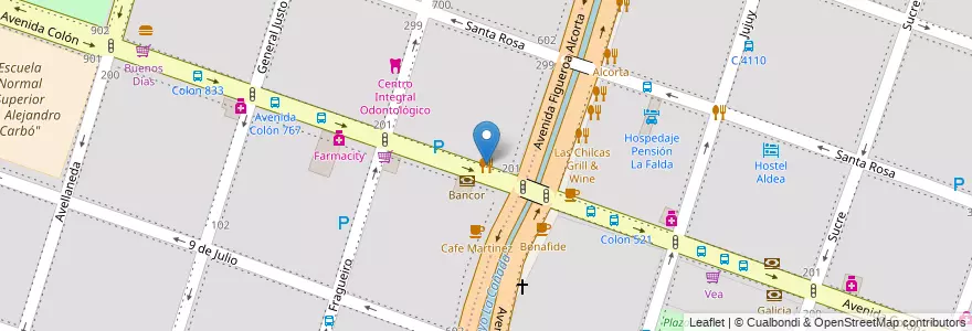 Mapa de ubicacion de IT! Italia en Аргентина, Кордова, Departamento Capital, Pedanía Capital, Córdoba, Municipio De Córdoba.