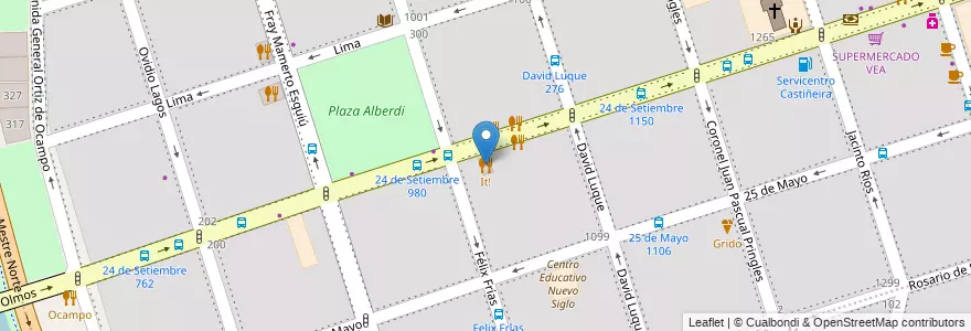 Mapa de ubicacion de It! en アルゼンチン, コルドバ州, Departamento Capital, Pedanía Capital, Córdoba, Municipio De Córdoba.