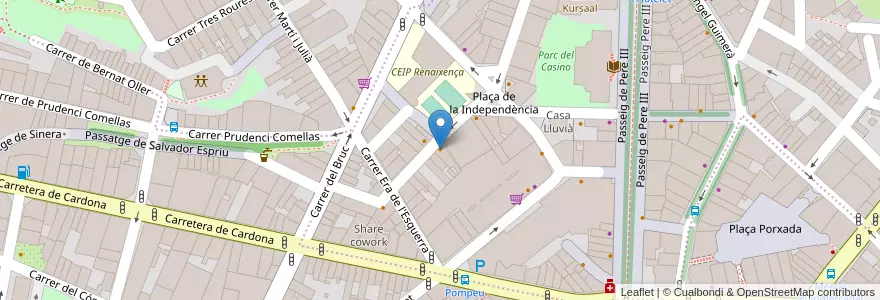 Mapa de ubicacion de itaca en Espanha, Catalunha, Barcelona, Bages, Manresa.