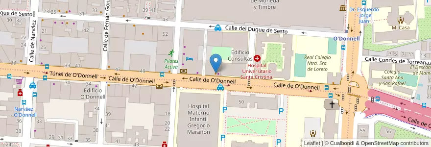 Mapa de ubicacion de Ital Café en إسبانيا, منطقة مدريد, منطقة مدريد, Área Metropolitana De Madrid Y Corredor Del Henares, مدريد.