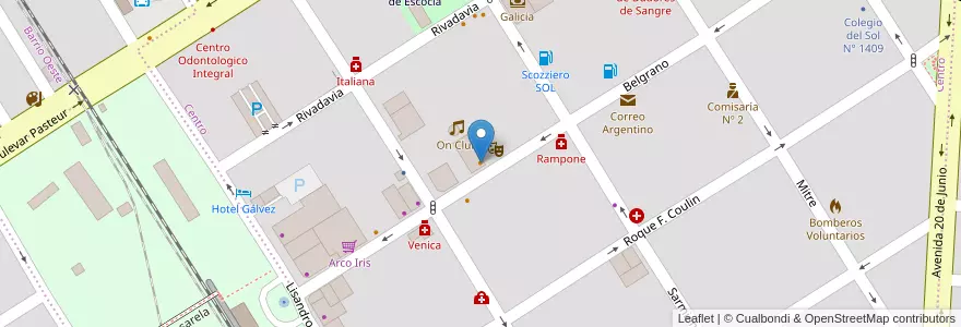 Mapa de ubicacion de Italo Pub en Arjantin, Santa Fe, Departamento San Jerónimo, Municipio De Gálvez, Gálvez.