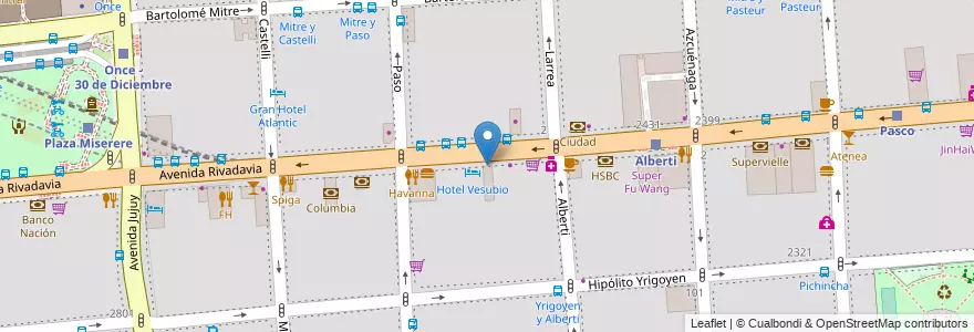 Mapa de ubicacion de Itaú, Balvanera en Argentinië, Ciudad Autónoma De Buenos Aires, Comuna 3, Buenos Aires.