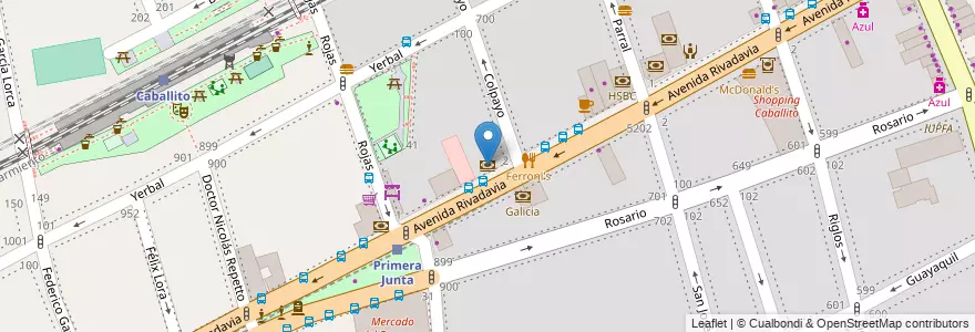 Mapa de ubicacion de Itaú, Caballito en Argentinien, Ciudad Autónoma De Buenos Aires, Buenos Aires, Comuna 6.