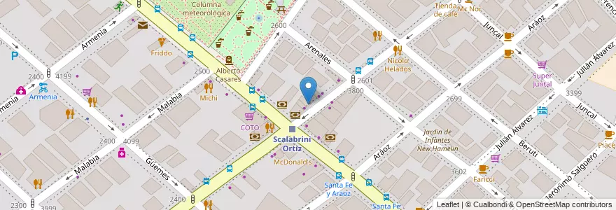 Mapa de ubicacion de Itaú, Palermo en Argentine, Ciudad Autónoma De Buenos Aires, Buenos Aires, Comuna 14.