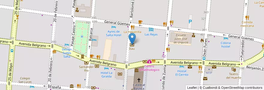 Mapa de ubicacion de Itau en آرژانتین, Salta, Capital, Municipio De Salta, Salta.