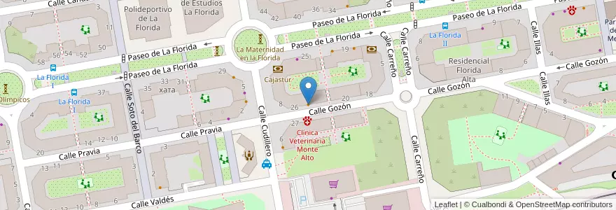 Mapa de ubicacion de Izai en 스페인, 아스투리아스, 아스투리아스, Oviedo.
