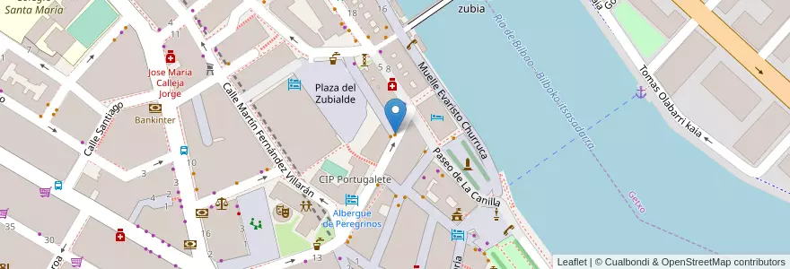 Mapa de ubicacion de Izar Gorria en スペイン, バスク州, Bizkaia, Bilboaldea, Portugalete.