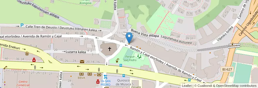 Mapa de ubicacion de Izeki taberna en 스페인, Euskadi, Bizkaia, Bilboaldea, 빌바오.