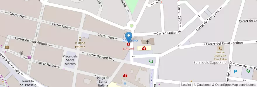 Mapa de ubicacion de J. Arumí en 스페인, Catalunya, Barcelona, Osona, Vic.