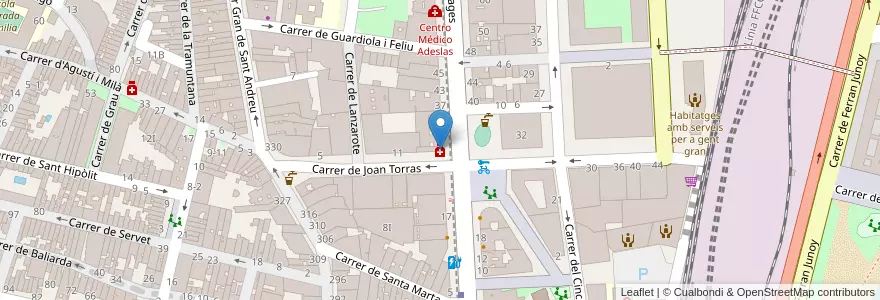 Mapa de ubicacion de J. Calduch en España, Catalunya, Barcelona, Barcelonès, Barcelona.