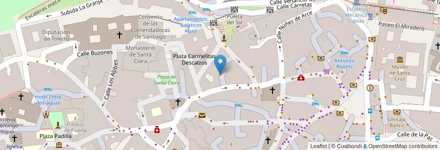 Mapa de ubicacion de Jacaranda Bar en 스페인, Castilla-La Mancha, 톨레도, 톨레도, 톨레도.