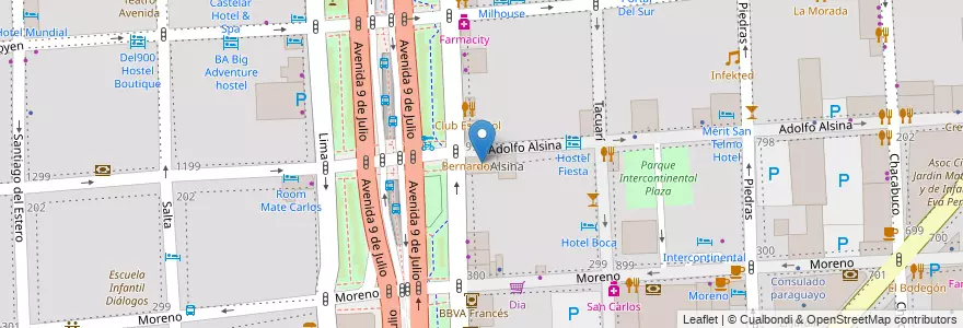 Mapa de ubicacion de Jacarandi, Montserrat en アルゼンチン, Ciudad Autónoma De Buenos Aires, Comuna 1, ブエノスアイレス.