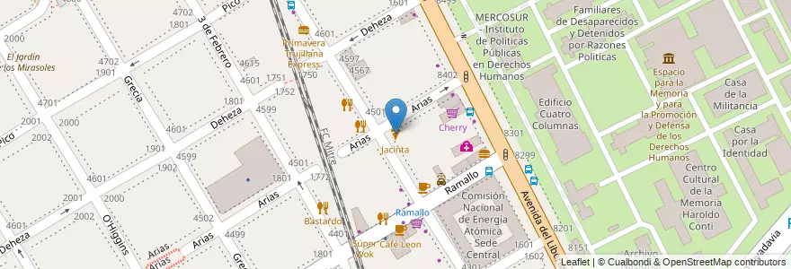 Mapa de ubicacion de Jacinta, Nuñez en Argentina, Ciudad Autónoma De Buenos Aires, Buenos Aires, Comuna 13.