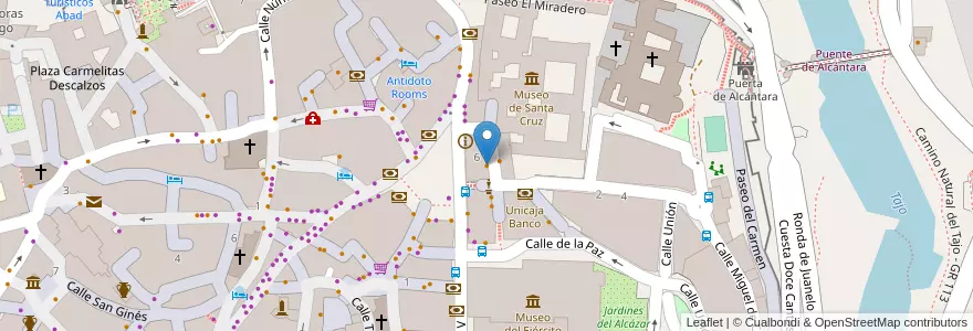 Mapa de ubicacion de Jacinto & Maria Chocolates en 스페인, Castilla-La Mancha, 톨레도, 톨레도, 톨레도.