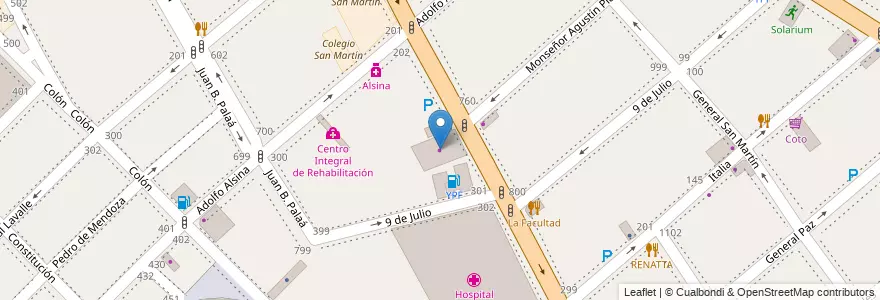 Mapa de ubicacion de Jack Cars en 아르헨티나, 부에노스아이레스주, Partido De Avellaneda, Avellaneda.