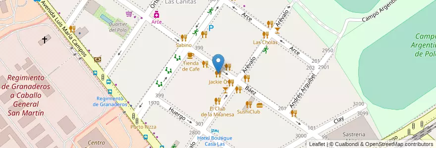 Mapa de ubicacion de Jackie O, Palermo en Аргентина, Буэнос-Айрес, Буэнос-Айрес, Comuna 14.