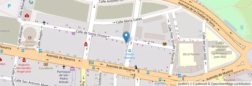 Mapa de ubicacion de Jacky en Spain, Aragon, Zaragoza, Zaragoza, Zaragoza.