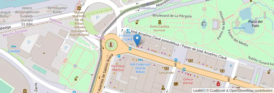Mapa de ubicacion de Jaime en Espagne, Pays Basque Autonome, Biscaye, Grand-Bilbao, Bilbao.