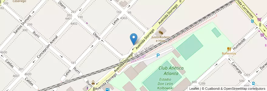 Mapa de ubicacion de Jakaira Centro para madres y padres adolescentes, Chacarita en 아르헨티나, Ciudad Autónoma De Buenos Aires, 부에노스아이레스, Comuna 15.