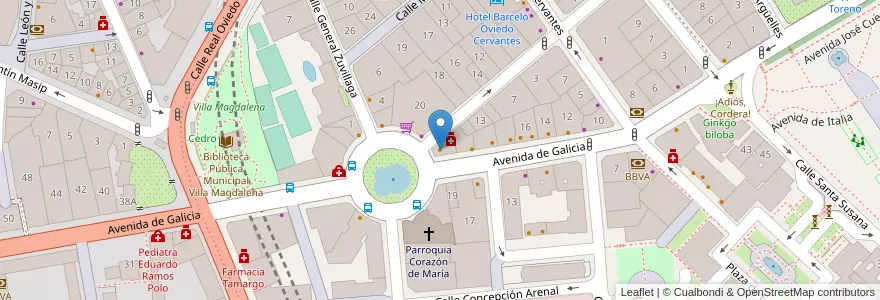 Mapa de ubicacion de Jaleoh en スペイン, アストゥリアス州, アストゥリアス州, Oviedo.