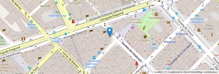 Mapa de ubicacion de Jamaica Coffee Shop en Espanha, Catalunha, Barcelona, Barcelonès, Barcelona.
